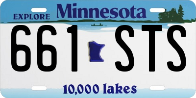 MN license plate 661STS