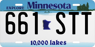 MN license plate 661STT