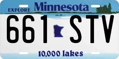 MN license plate 661STV