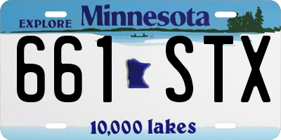 MN license plate 661STX