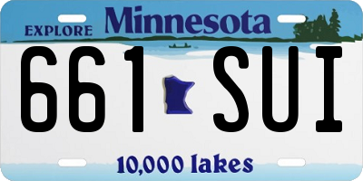 MN license plate 661SUI