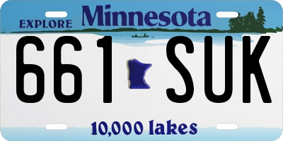 MN license plate 661SUK