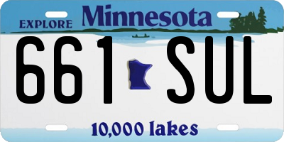 MN license plate 661SUL