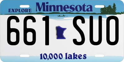 MN license plate 661SUO