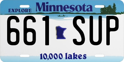 MN license plate 661SUP