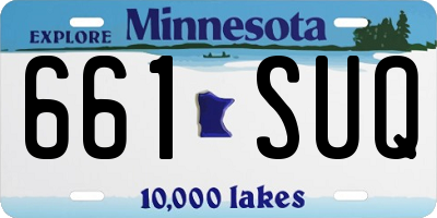 MN license plate 661SUQ