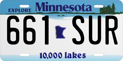 MN license plate 661SUR