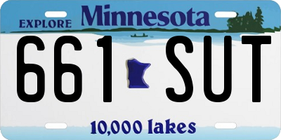 MN license plate 661SUT