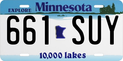 MN license plate 661SUY