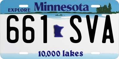 MN license plate 661SVA