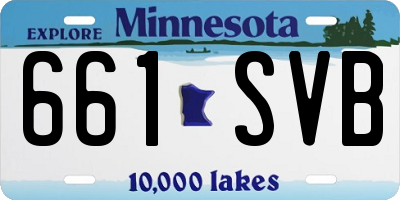 MN license plate 661SVB