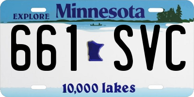 MN license plate 661SVC