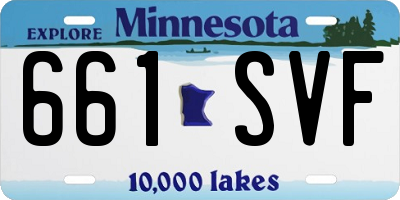 MN license plate 661SVF