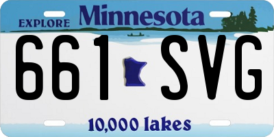 MN license plate 661SVG