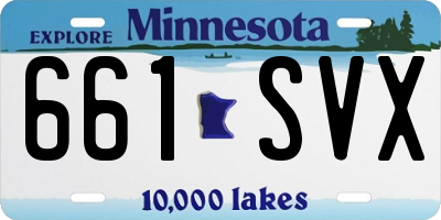 MN license plate 661SVX