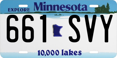 MN license plate 661SVY