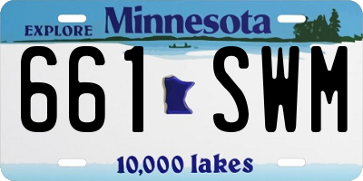 MN license plate 661SWM