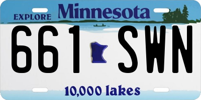 MN license plate 661SWN