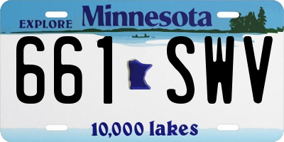 MN license plate 661SWV