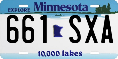 MN license plate 661SXA