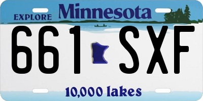 MN license plate 661SXF