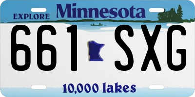 MN license plate 661SXG
