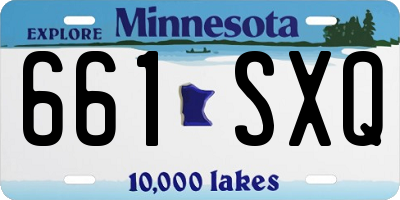 MN license plate 661SXQ