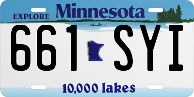 MN license plate 661SYI