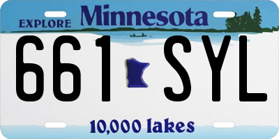 MN license plate 661SYL