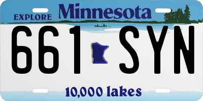 MN license plate 661SYN