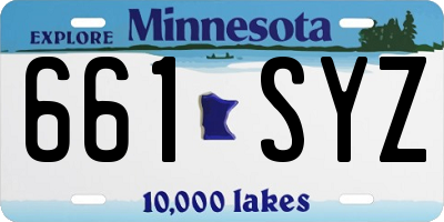 MN license plate 661SYZ