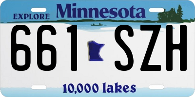 MN license plate 661SZH