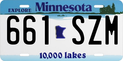 MN license plate 661SZM