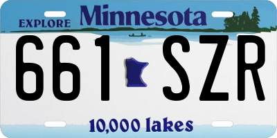 MN license plate 661SZR