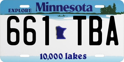 MN license plate 661TBA