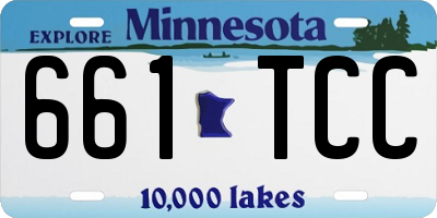 MN license plate 661TCC