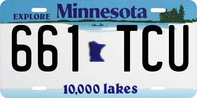 MN license plate 661TCU