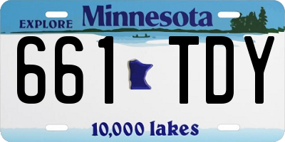 MN license plate 661TDY