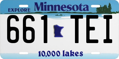 MN license plate 661TEI
