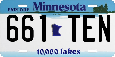 MN license plate 661TEN