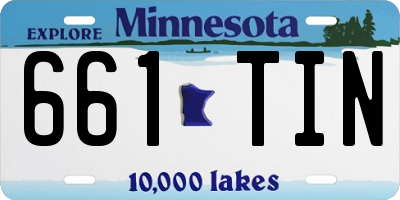 MN license plate 661TIN