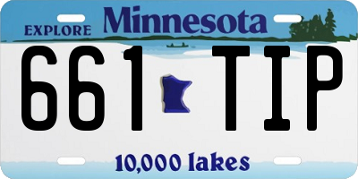 MN license plate 661TIP