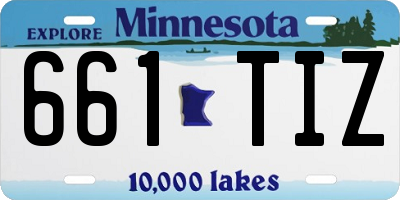 MN license plate 661TIZ