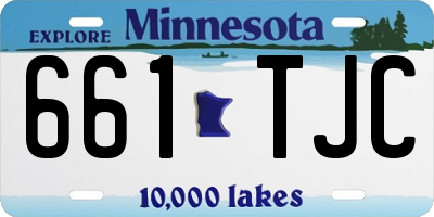 MN license plate 661TJC