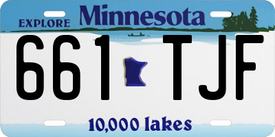 MN license plate 661TJF