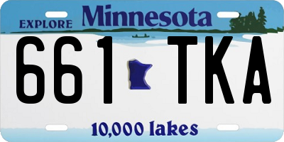 MN license plate 661TKA