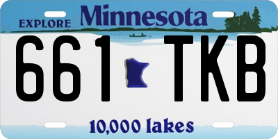 MN license plate 661TKB