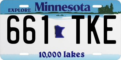 MN license plate 661TKE