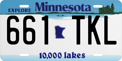 MN license plate 661TKL