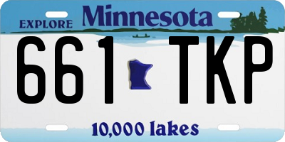 MN license plate 661TKP